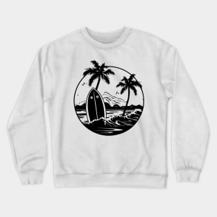 Ride the Waves with your surfboard Crewneck Sweatshirt